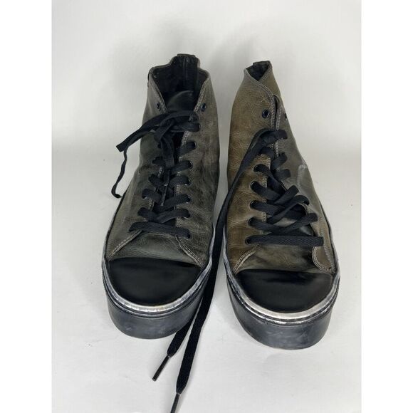 7 for all mankind Chukka Boots Men Size 11.5 Green Leather - Picture 13 of 14